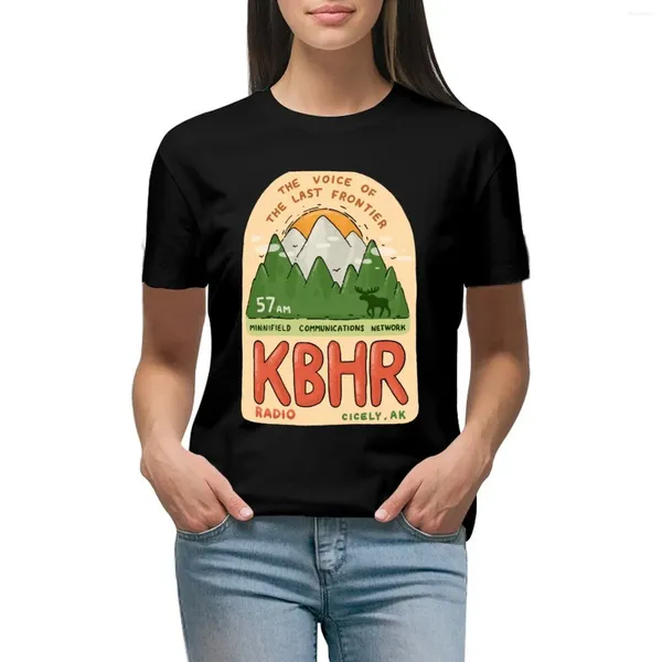 T-shirt radio féminin de polos kbhr plus t-shirts surdimensionnés pour les femmes