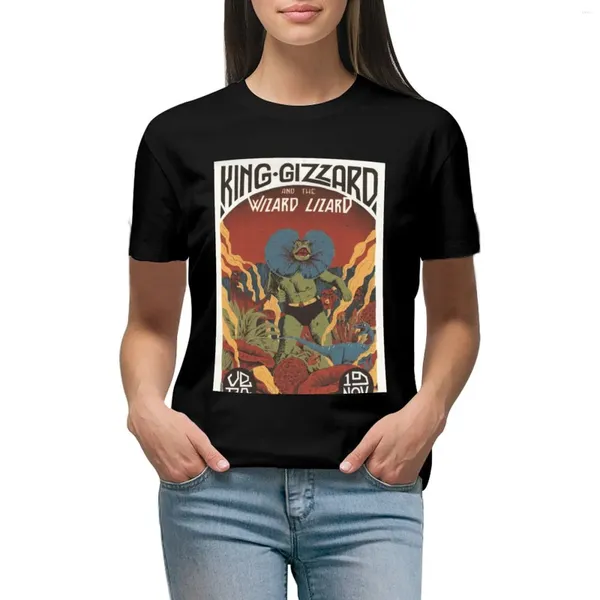 Gizzard féminin King King et T-shirt T-shirt T-shirt de la tournée de Lizard