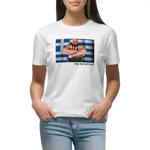 Polos de femmes Kyriakos Grizzli le t-shirt difficile T-shirt Vintage Animal Imprimer Shirt For Girls Lady Summer Blouses Woman 2024