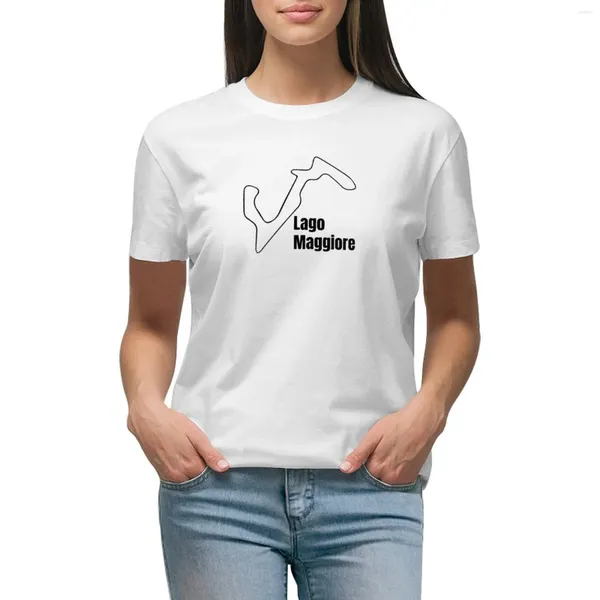 Polos pour femmes T-shirt Lago Maggiore grande taille hauts mode coréenne vêtements mignons T-shirts blancs pour les femmes