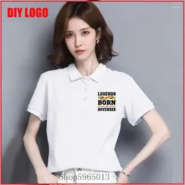 Polos -legendes voor dames zijn in november Polo Shirt Women Natural Cotton Anime Style Creative Design Fashion Custom Top Quality