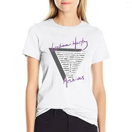 Polos de mujer Lha Triángulo: ¡La palabra lesbiana en 40 idiomas!Camiseta Tops Algodón