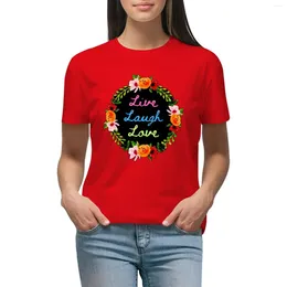 Polos pour femmes Live Laugh Love T-shirt Chemise à imprimé animal pour filles Lady Vêtements Designer Femmes Luxe