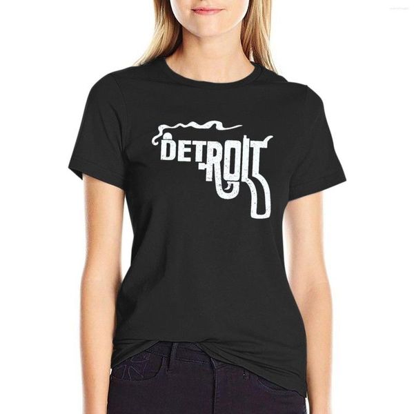 Polos pour femmes Macs Detroit Smoking Gun Shirt T-Shirt Plus Size Tops Kawaii Vêtements T-shirts Femme