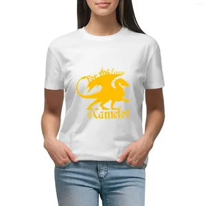 Polos des femmes inspirées du merlin pour le t-shirt Love of Camelot Vêtements hippies surdimensionnés Black T-shirts Femmes