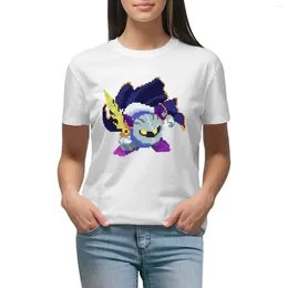 T-shirt pour femmes Polos Meta Knight Pixel Art T-shirt Vêtements féminins