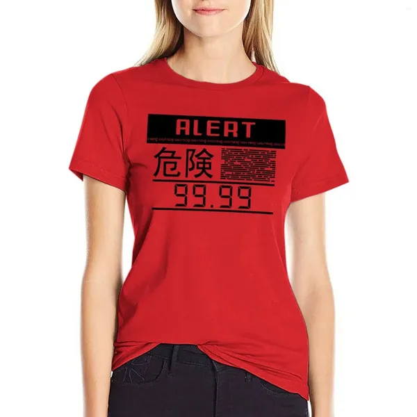 Camiseta de fase de alerta de alerta sólida de Gear Metal de Metal Gear femenina para mujeres Tops para mujeres