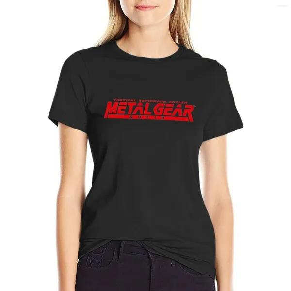 Polos Polos Metal Gear Solid Logo T-shirt Fashion Woman Blouse 2024 robe pour femmes vêtements sexy été