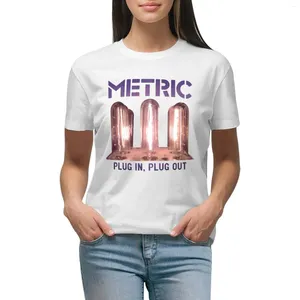 T-shirt pour femmes Polos Metric Band (9) T-shirt féminin surdimensionné