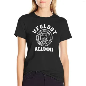 Femmes Polos Mulder University Ufology Alumni - X-Files T-shirt Chemises graphiques Tees Funny Dame Vêtements Top Femmes