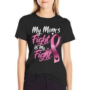 Polos des femmes Le combat de ma mère est un t-shirt de conscience du cancer du sein t-shirt féminin de vêtements plus taille tshirts pour femmes