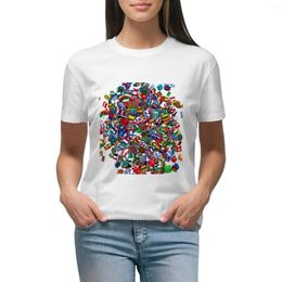 Les Nations du monde des Polos du monde bloquent T-shirt T-shirt à manches courtes T-shirts esthétiques T-shirts pour femmes