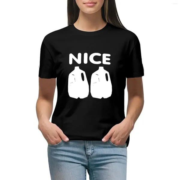 T-shirts Jugs Polos Nice Jugs T-shirts graphiques Tees à manches courtes Tee Hippie Vêtements Summer pour les femmes