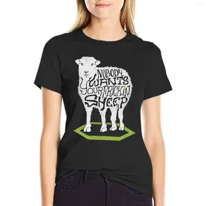 Polos de femmes Personne ne veut vos moutons (sombres) T-shirt Vintage Vintage T-shirts pour femmes