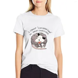 Dames Polos Opossum Live Laugh Love T-shirt Vrouwen Kleding Katoen T-shirts