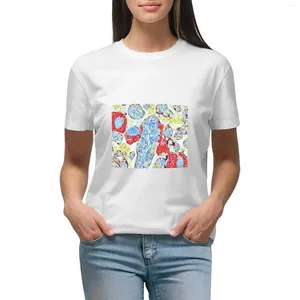 Placenta Polos pour femmes - T-shirt Trichrome T-shirt T-shirts Anime Vêtements esthétique T-shirts pour femmes graphiques