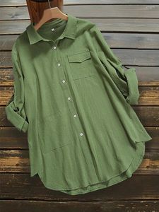 Polos pour femmes Plus taille 5xl Shirts de lin à manches courtes à manches courtes à manches courtes Boulanger Cotton Coton Colon