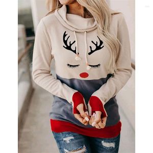 Polos pour femmes Sweats imprimés Vrouw Hoodies Lange Mouwen Top Casual Losse Truien Vrouwen Kleding Kerst Sweat Vrouwelijke