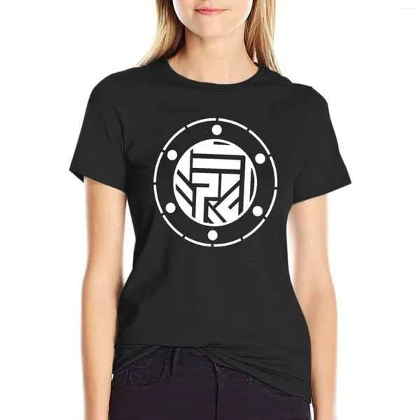 Polos de mujer Símbolo de luna de la mujer Camiseta Estética de camiseta Kawaii Camisa de estampado de animales para niñas Camisetas negras Mujeres
