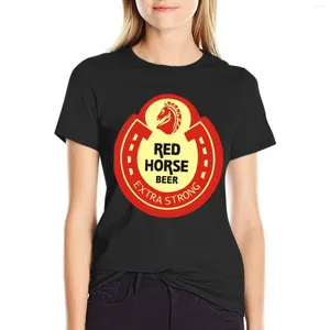 Dames Polos Red Horse Beer Logo T-shirt Shirts Grafische T-shirts Zomerkleding Lady T-shirts voor vrouwen