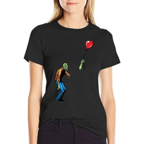 Polos féminins Sad Zombie avec t-shirts en ballon T-shirts pour femmes vêtements d'été en coton