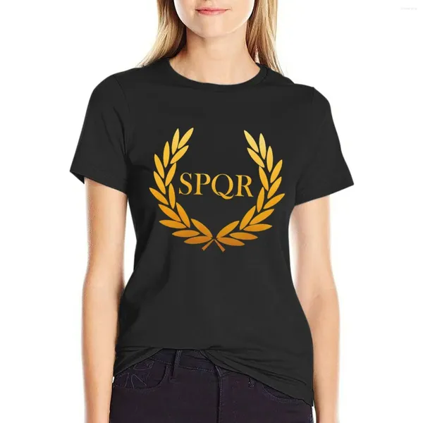 Femmes Polos SPQR - Camp Jupiter Percy Jackson T-shirts T-shirts For Women Free Tee Shirt Summer Blousses 2024