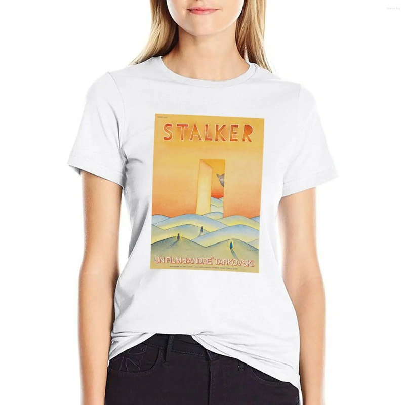 Polos Women Stalker (1979) Andrei Tarkovsky T-shirt Manga curta Camise