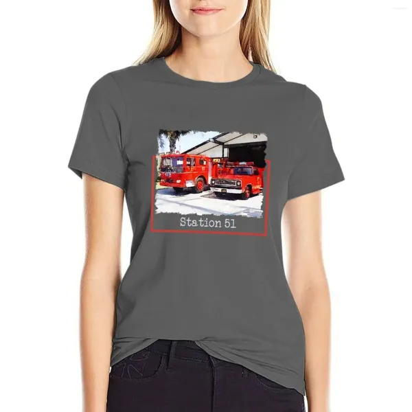 Station de polos féminin 51 T-shirt de télévision d'urgence T-shirt Femme Vêtements Animal Print Shirt For Girls Summer Blouses Woman 2024