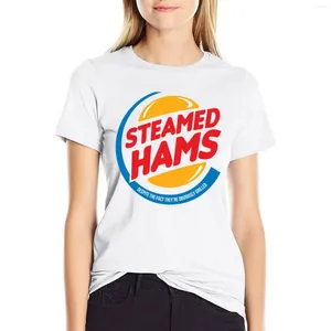 T-shirt de jambon à la vapeur pour femmes T-shirts plus t-shirts pour femmes t-shirts en vrac