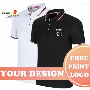 Polos pour femmes Polo d'été pour femmes à manches courtes décontracté mince impression personnalisée marque Logo texte Couples hommes hauts d'extérieur grande taille 4XL