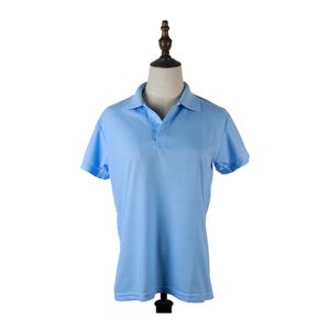 Polos pour femmes été femmes Polo Camisa Mujer uni à manches courtes oeillet Feminina tissu fin 230330