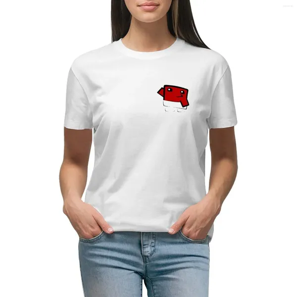 Polos de mujer Super Meat Boy (en tu bolsillo), camisetas, camisetas, ropa Hippie, camisetas holgadas para mujer