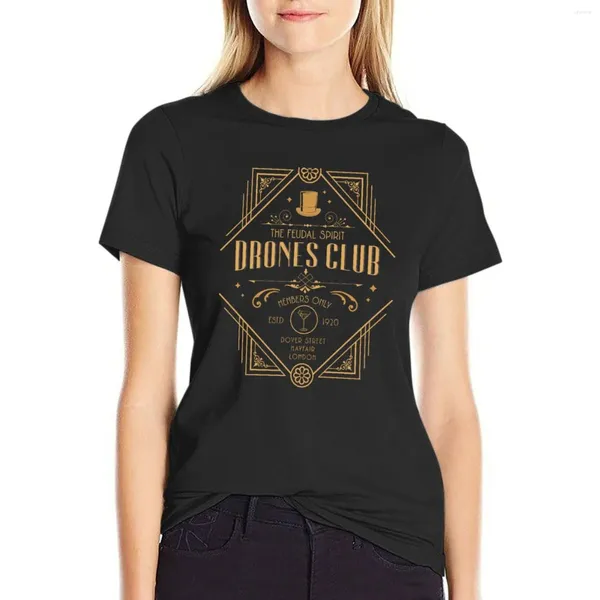 Polos féminins Le club de drones jeeves wooster wodehouse t-shirt mignon tops vêtements t-shirts pour femmes t-shirts graphiques drôles