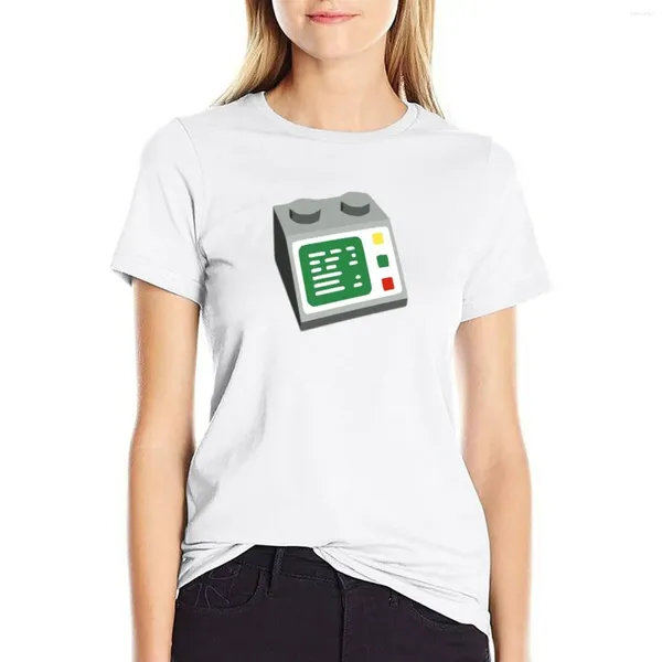 T-shirts de console informatique en brique de jouet pour femmes T-shirts pour femmes emballent des chemises serrées vêtements