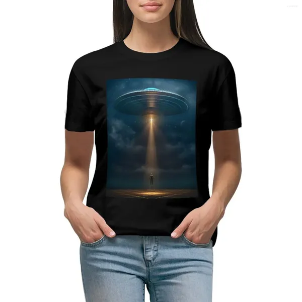 Femmes Polos UFO 3D Rendu homme T-shirt T-shirt Femme Tops T-shirts pour femmes