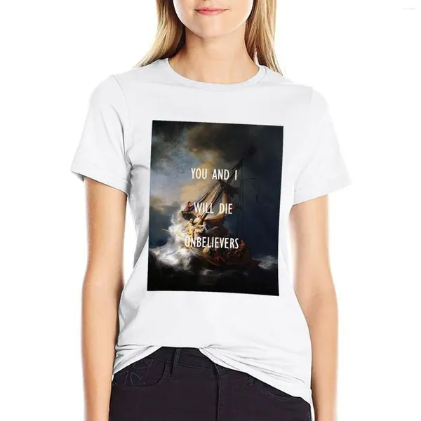 Polos pour femmes T-shirt incroyants histoire de l'art chemise imprimée animale pour filles chemises T-shirts graphiques T-shirts femmes