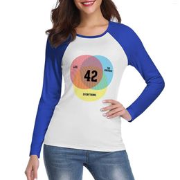 Diagramme de Venn Venn pour femmes: Life the Universe tout à manches longues t-shirts personnalisés t-shirts t-shirts à séchage rapide