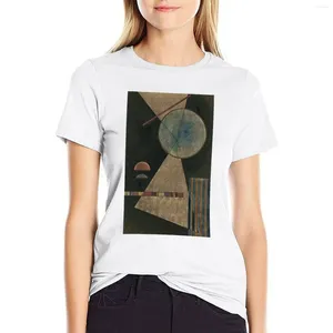 Polos des femmes Wassily Kandinsky Treffpunkt (point de rencontre) (1928) T-shirt abstrait art abstrait