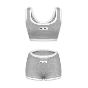 Damesdruk Logo Designer Vest en Shorts Twinset Yoga 2-delige pak SML