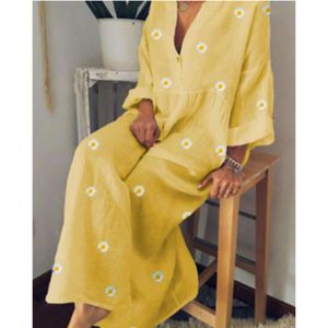 Robe ample imprimée pour femmes, grande taille, robes longues 368718