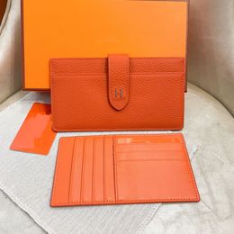 Diseñador de moda de monedero de mujeres H Holder de tarjetas de crédito Honta de cuero Botón de cuero genuino Mini billeteras Moneda bolsillo de bolsillo casual viene con caja de polvo de caja