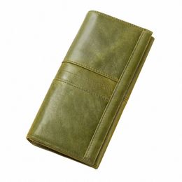 sac à main pour femmes en cuir de vache naturel bloquant les portefeuilles lg pour femmes sac d'embrayage de luxe car carte d'identité féminine Photo Phe Holder Z31G #