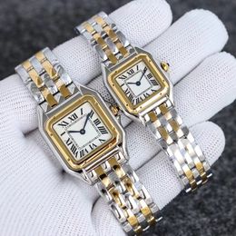 Dameshorloge met quartz uurwerk Kamer Goud Klassiek Saffierkroon PANTHERE DE Stalen precisieketting Romeins Digitaal TijdsmarkeringTight Bottom lady Essential polshorloge