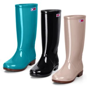 Chaussures De pluie pour femmes décontracté PVC avec velours imperméable antidérapant bottes hautes mode marée pour des raisons Botas De Mujer 231226