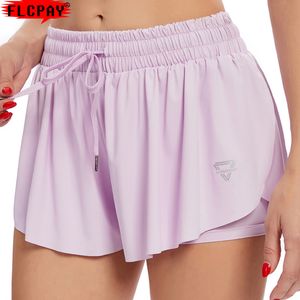 Femmes Rafraîchissant Flowy Running Yoga Workout Gym Athlétique Randonnée Shorts Leggings Haute Flexibilité Ceinture Push Up Mignon 220517