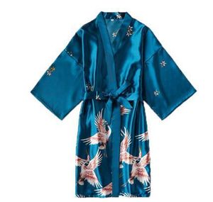 Robe femme mode Satin Robe femme peignoir Sexy peignoir femme soie Kimono mariée robe de chambre vêtements de nuit nuit grandir pour les femmes 230518