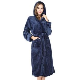 Dames sobe kap dames badjas koraal fleece warme slaapkleding nachthemd casual winter huis kleding nachtkleding intieme lingerie 230112