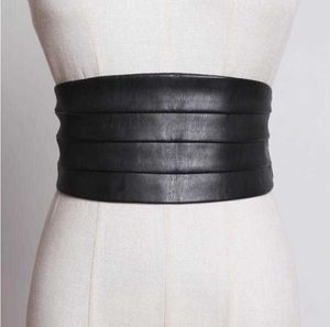 Piste de mode pour femmes en cuir PU élastique Cummerbunds femme robe manteau Corsets ceinture ceintures décoration large ceinture R1775 CX200722