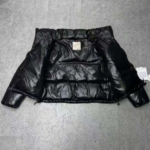 Vente Femme Parkas Brodé Femmes Designer Badge Down Stand Up Collier Lettre Splice Lumineux Court Veste D'hiver Automne Hiver Lâche Épaissie Manteau De Pain Chaud