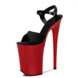 Sandalen voor dames Laijianjinxia Upper Suede 23cm/9inches High Sexy Exotic Heel Platform Pleet Pole Dance Shoes 375 335